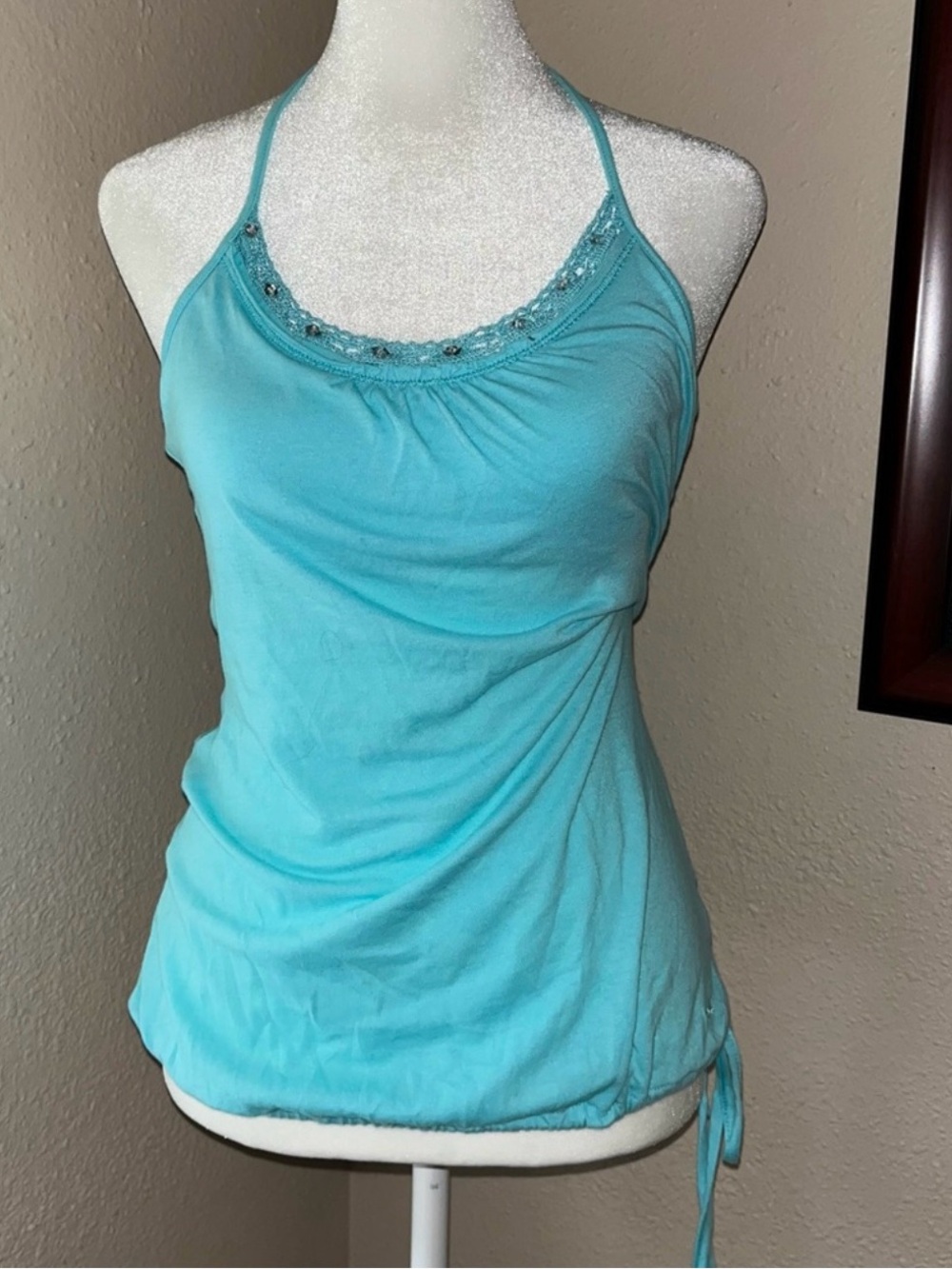 Vintage Y2K Hollister 2000s Turquoise Halter Top